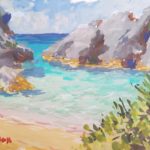 Gouache painting, 6"x8" Warwick, Bermuda